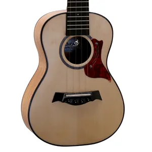 传统吉他乐器23英寸音乐会尤克里里，哑光木质云杉