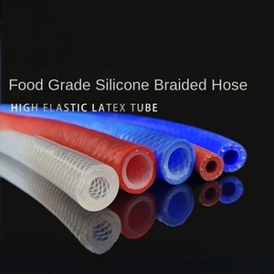 High Pressure Resistant Food Grade Weaving Net Pattern <strong>Silicone</strong> <strong>Rubber</strong> <strong>Hose</strong> Tube Steam Explosion Proof Multicolor Liquid Pipe - Product Image 2