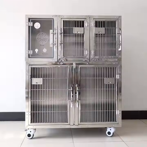 Ağır büyük kombine evcil hayvan kafesi çıkarılabilir 304 paslanmaz çelik veteriner kafes satılık veteriner kafes - Product Image 3