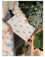 Étui de protection pour tablette iPad avec motif floral mignon et petit ours, Y-Fold Pro avec emplacement pour stylet, 10e génération, modèle Mini/Air