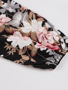 Váy liền thân dáng xòe dài tay in họa tiết thanh lịch cho kỳ nghỉ xuân thu - Product Image 4