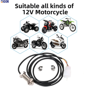 Evrensel 2-Pin Bakır Çekirdekli DC12V Hız Göstergesi Sensörü Kablo Demeti 2 Mıknatıs Kauçuk/PVC Ceket Motosiklet ATV Dirt Bike için - Product Image 4