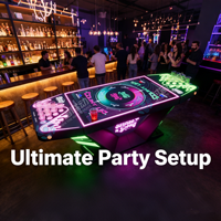 Table de beer pong moderne en métal avec éclairage LED - Jeu de divertissement durable et écologique pour les KTV et les lieux de fête