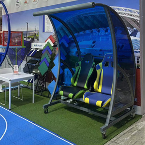 Banquillo para Jugadores de Fútbol, Refugio para Equipo de Fútbol con Protección UV, Asientos Portátiles para Estadio para Jugadores de Repuesto - Product Image 4
