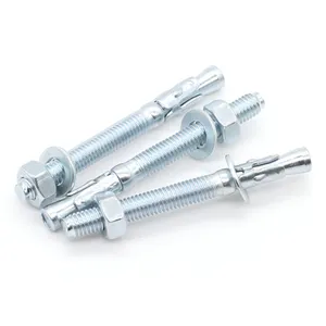 Factory Direct Sale Customized Fastener All Size Bolts Galvanized Carbon Steel Full Thread Wedge Anchor Bolt