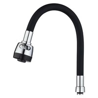 Robinet de cuisine moderne à col de cygne 360 degrés avec flexible en silicone, mitigeur monocommande 2 voies, bec en acier inoxydable et aérateurs