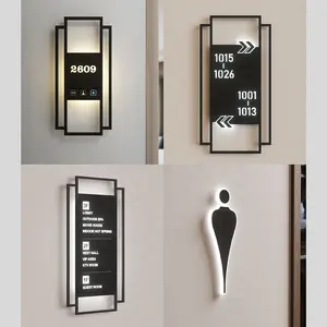 Ezd Custom ized Hotel Knopf nicht stören Tür schilder Nummer Wohnung Hotelzimmer Nummer Zeichen Hersteller Beleuchtete LED Plakette Zeichen