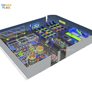 Atlama platformları güvenlik ağı ticari macera parkı çocuklar satılık kapalı trambolin parkı oyna - Product Image 4