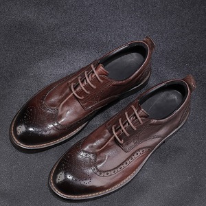 Zapatos Oxford de cuero para hombre con tacones altos, detalles de encaje formales, diseño antideslizante, adecuados para bodas de verano. - Product Image 3
