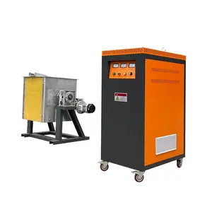 Factory sale medium- frequency electric 30kgs 50kgs small stainless steel metal melting induction furnace