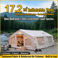 Tente gonflable en PVC de 17,2 mètres carrés, gonflage automatique, imperméable, protection UV, grand espace, camping en plein air, portable