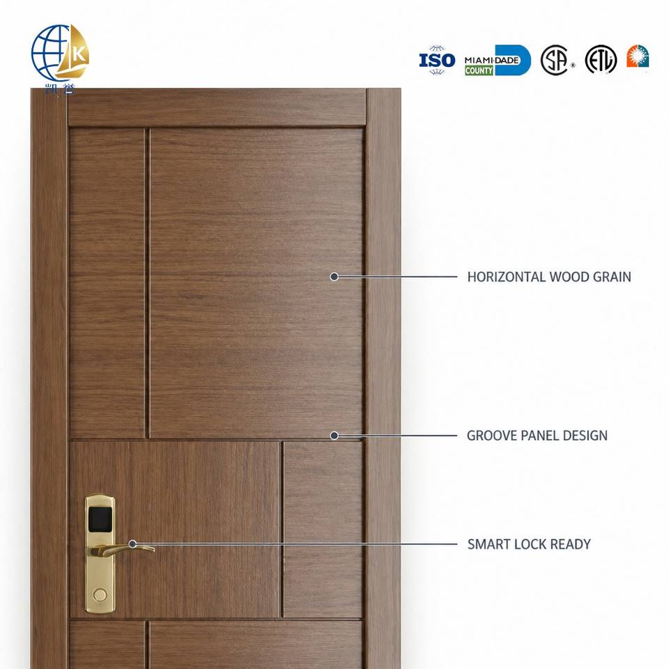 Factory Direct Modern Solid Wood Finished Interior Door Set Custom Size ...