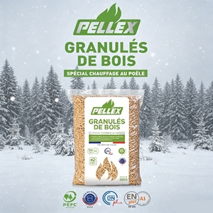 Granulés de bois Pellex En a1 Plus et DinPlus en sac de 15 kg, 23 palettes x 77 sacs, à vendre, combustible de cuisson en forme de bâtonnets - Product Image 5