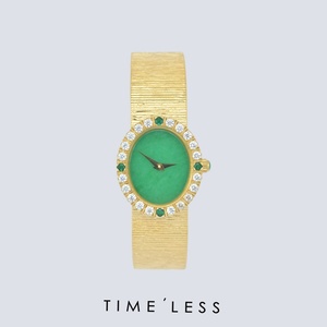<span class=keywords><strong>Montre</strong></span> pour femme <span class=keywords><strong>de</strong></span> <span class=keywords><strong>luxe</strong></span> légère et vintage - Pierre précieuse colorée incrustée, style romantique français, cadeau haut <span class=keywords><strong>de</strong></span> gamme, plaqué or pur - Product Image 2