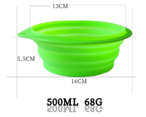 Taşınabilir Katlanabilir Silikon Su Geçirmez Hafif Evcil Hayvan Mama Kapları Besleyiciler BPA İçermez Kaymaz 250ml-2000ml Kapasiteli Seyahat Kamp - Product Image 2