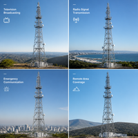 Tour en treillis en acier galvanisé à chaud de haute résistance pour l'infrastructure de diffusion télévisuelle et radio FM – Tour professionnelle