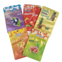 Sac en mylar mat brillant personnalisé 3.5g 7g 14g 28g Grammes Pochette debout anti-odeur avec emballage avec logo Gummy