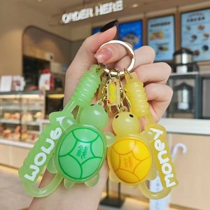 Exquis mignon petite tortue porte-clés sac à dos cadeau PVC petit pendentif voiture pendentif avec un motif animal - Product Image 2