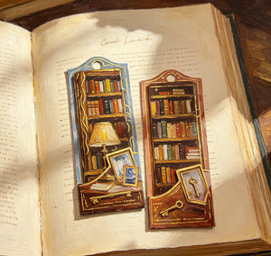 Marcapáginas de Papel con Impresión de Pintura al Óleo Impresionista Vintage, Diseño de Gato, Perro o Mascota, con Borla de Seda, Estilo <span class=keywords><strong>Monet</strong></span> y Van Gogh - Product Image 3