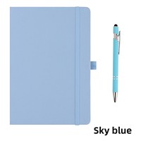 X515-1 Journal en cuir portable de luxe A6 personnalisé avec stylo, sangle élastique, logo personnalisé imprimé en sérigraphie pour les promotions