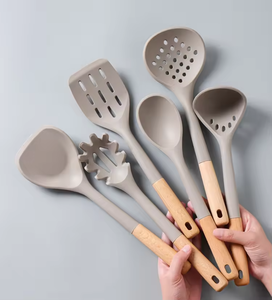 Kitchen Cookware Tool 8 Pcs <strong>silicone</strong> New Kitchen Tools LILA Cooking Spoon <strong>Spatula</strong> Utensil Set - Product Image 2