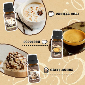 ชุดน้ำมันหอมกลิ่นกาแฟสำหรับเครื่องกระจายกลิ่น สำหรับทำสบู่ เทียนหอม กลิ่นคาราเมล มัคคิอาโต้ มอคค่า ลาเต้ วานิลลาบีน ปั๊มพ์กินสไปซ์ - Product Image 6