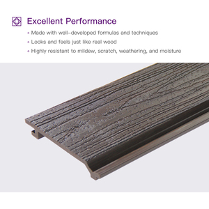 Panneaux de bardage en WPC à grain de bois, coextrusion durable, résistant aux fissures, revêtement mural extérieur, panneau mural en bois extérieur - Product Image 3