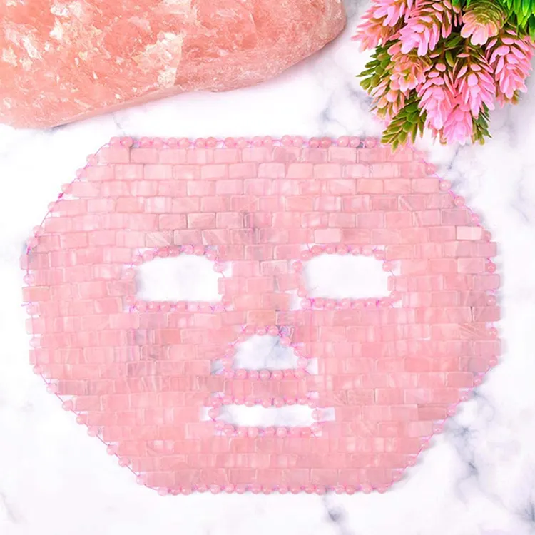 New Product Wholesale High Quality Rose Quartz Facial Jade Face Mask for Skin Care
