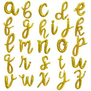 18 pouces <span class=keywords><strong>lettre</strong></span> ballons minuscules Script <span class=keywords><strong>lettre</strong></span> ballon or Rose or argent pour personnage anniversaire fête de mariage décoration - Product Image 5