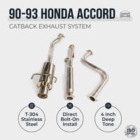 Nouveau système d'échappement Catback haute performance en acier inoxydable, kit silencieux avec embout simple de 4 pouces pour Accord 90-93, marque Target 1