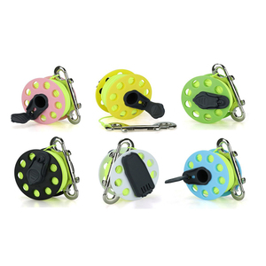 Moulinet de plongée de 30 mètres <span class=keywords><strong>roue</strong></span> de ligne de plongée avec crochet à double tête bouée de plongée accessoires de ligne verte fluorescente - Product Image 3