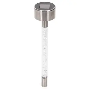 Luz solar LED ambiental de 6500k de acero inoxidable para césped, ideal para decorar jardines y patios al aire libre. - Product Image 1