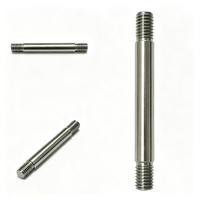 High Precision Stainless Steel Double Threaded Stud Custom CNC Turning Threaded Rod for Mechanical Fasteners