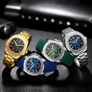 Montre de luxe en gros pour hommes - Verre saphir de qualité supérieure, étanche, lumineuse, bracelet en acier massif, montre-bracelet à quartz haut de gamme - Product Image 4