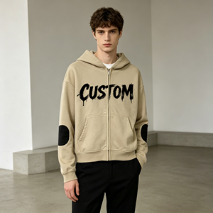 เสื้อฮู้ดซิปปิดไหล่แบบรูดซิปผ้าเกล็ดปลาน้ำหนักมาก450 GSM - Product Image 1