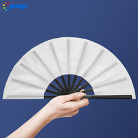Éventail publicitaire promotionnel, éventail chinois de kung-fu vierge pour sublimation, éventail à claquer blanc vierge pour impression personnalisée culturelle