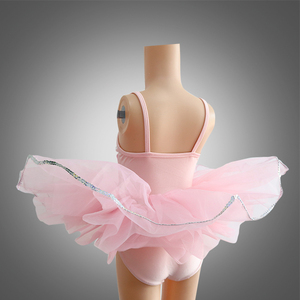 Vestidos de Baile de Jazz/Tap con Lentejuelas Brillantes para Niñas, con Falda de Tul, Traje de Ballet para Actuación - Product Image 3