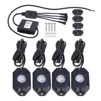 Controlador de aplicación de alta calidad, luces de roca rgb, por aplicación con Control remoto, LED RGBW RGB, Kits de luces de roca, 4 Uds.