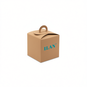 Scatola in Carta Kraft Ilan 8x8x8 Cm con Manico per Regali e Confezioni - Product Image 2