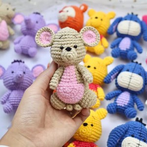 100% hecho a mano bebé ganchillo <span class=keywords><strong>Amigurumi</strong></span> Mini <span class=keywords><strong>bosque</strong></span> Animal relleno pequeño juguete hecho a mano - Product Image 4