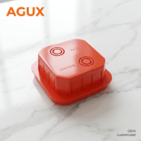 Boîtier de Commutation Extérieur Étanche en PVC Style Français AGUX IP54 86x86mm 3x3 Raccordable avec Vis Boîte de Jonction
