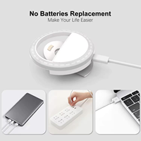 Lampe annulaire LED portable personnalisée pour téléphone portable Lampe à selfie Rechargeable Lumières de couleur réglables pour vidéo Maquillage en direct