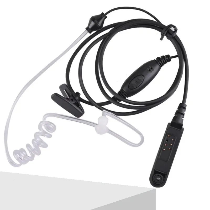2-Wire Coil Earbud Audio Mic Surveillance Kit earpiece with Multi-PIN for Motorola Radio GP328 GP340 GP360 HT750 HT1250 MTX8250