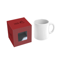 Boîtes d'emballage cadeau en gros pour tasses à café avec design personnalisé, boîtes en papier pour mugs avec fenêtre transparente