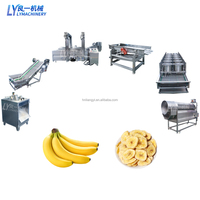 Kommerzielle Produktionslinie für automatische Plantain-Chips-Herstellung, kleine Bananenchips-Produktionslinie, Bananenchips-Frittierlinie