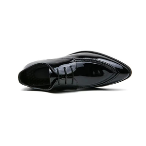 Zapatos de Vestir Formales de Cuero para Hombre, Estilo Italiano, de Lujo, Oxford Sin Cordones, Hechos a Mano, Bordados, Ligeros, para Otoño y Bodas - Product Image 4