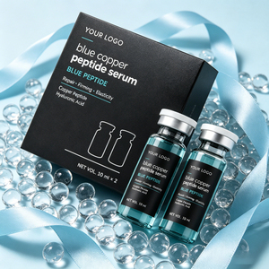 Peptide bleu pour sérum anti-âge visage, matière active d'origine durable, production sans produits d'origine animale, 30 ml, personnalisable, livraison mondiale - Product Image 2