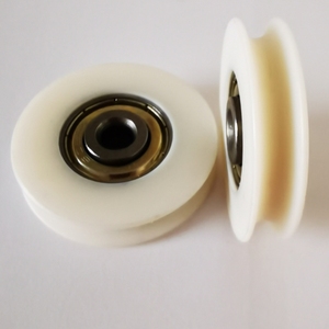 Tùy chỉnh kích cỡ khác nhau U rãnh cửa trượt con lăn bánh xe POM Nylon nhựa ròng rọc với mang - Product Image 5