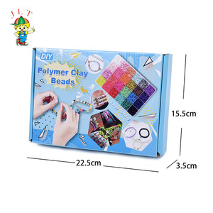 Kit de Cuentas de Arcilla Polimérica Suave a Precio de Fábrica, Kit de Fabricación de Pulseras de Joyería Coloridas y Planas para Niños - Product Image 6