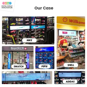 Resee Rak Supermarket Bar Lcd Display Rak Harga Tag Display Dalam Ruangan Desain Iklan Digital Papan Nama dan Tampilan